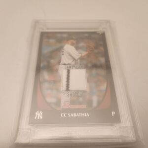 CC SABATHIA 2022 JERSEY FUSION BASEBALL GAME USED SWATCH NEW YORK YANKEES